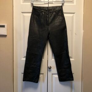 Vintage Alegre Black Leather Pants